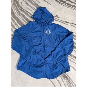 Jordann Women’s Blue Hooded Windbreaker Jacket